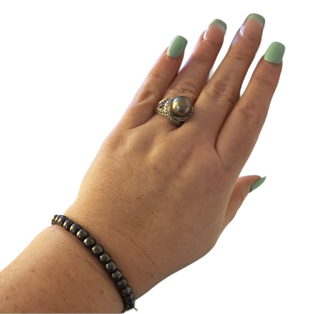 Gorgeous black Pearl bracelet - Picture 2 of 2